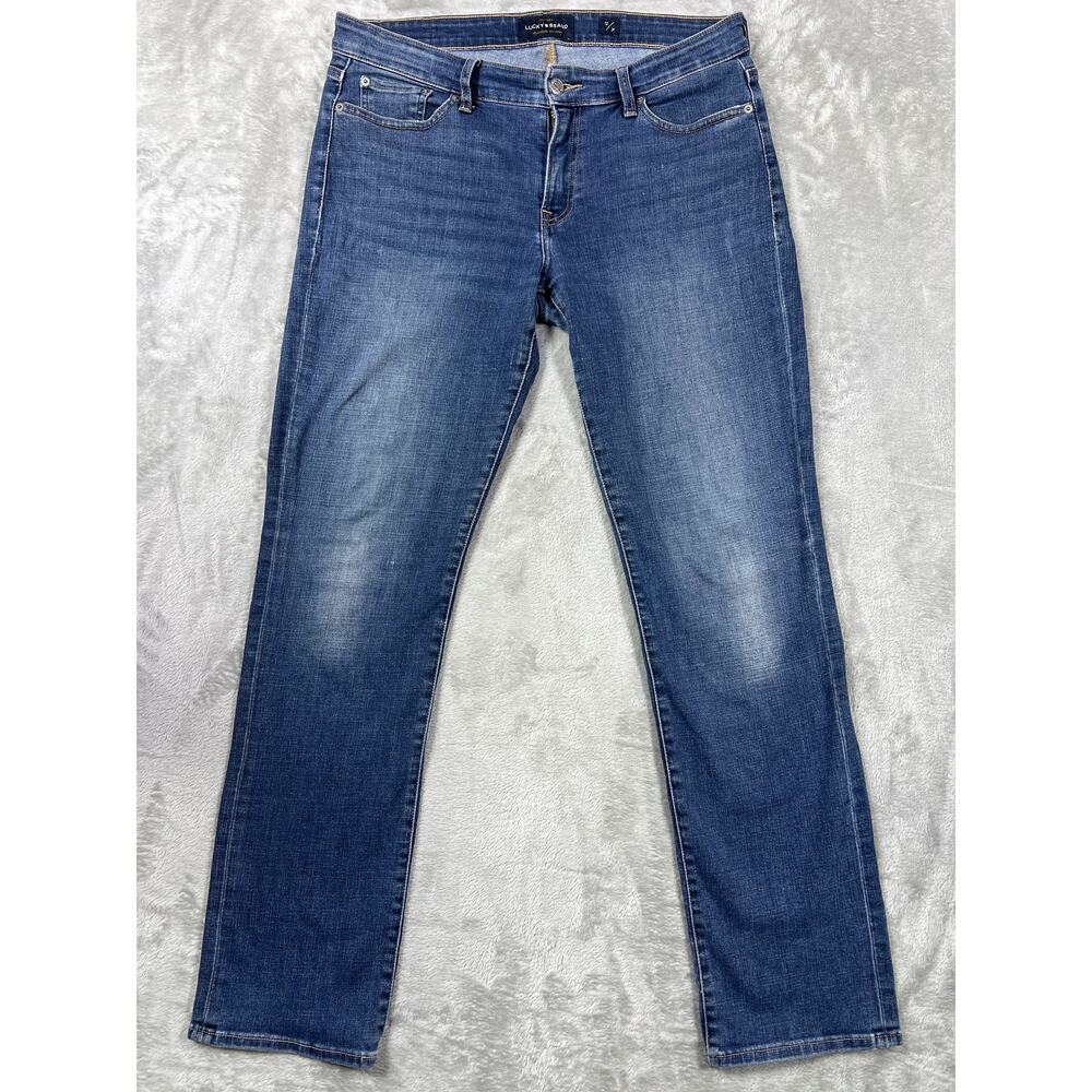 Lucky Brand Sweet Straight Low Rise Jeans 12/31 Classic Americana Denim Indie - Picture 2 of 8